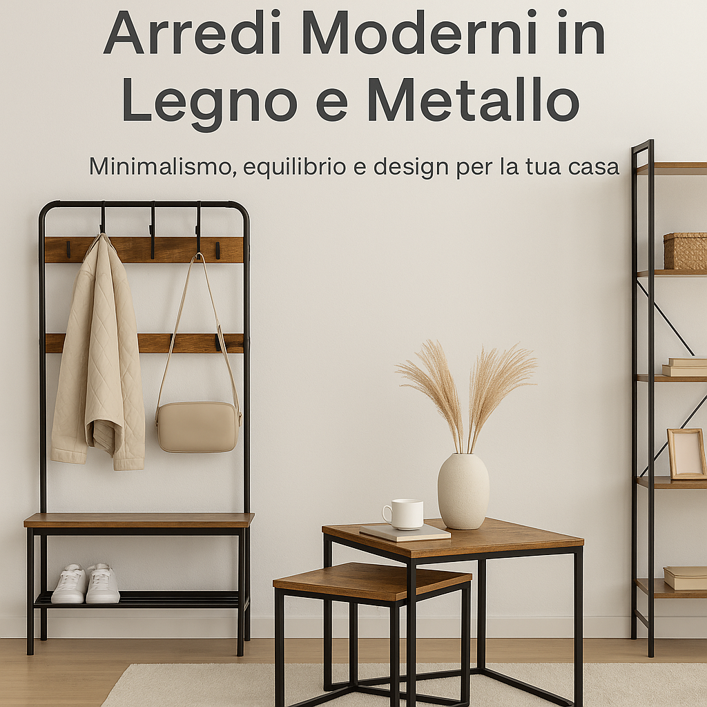 Arredi Moderni in Legno e Metallo – Stile Minimal per una Casa di Design