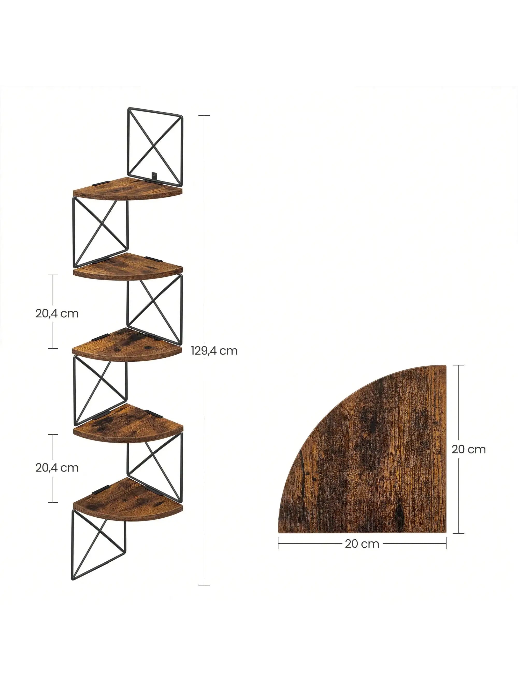 🪴 Mensola Angolare VASAGLE a 5 Ripiani – Design Industriale e Salvaspazio