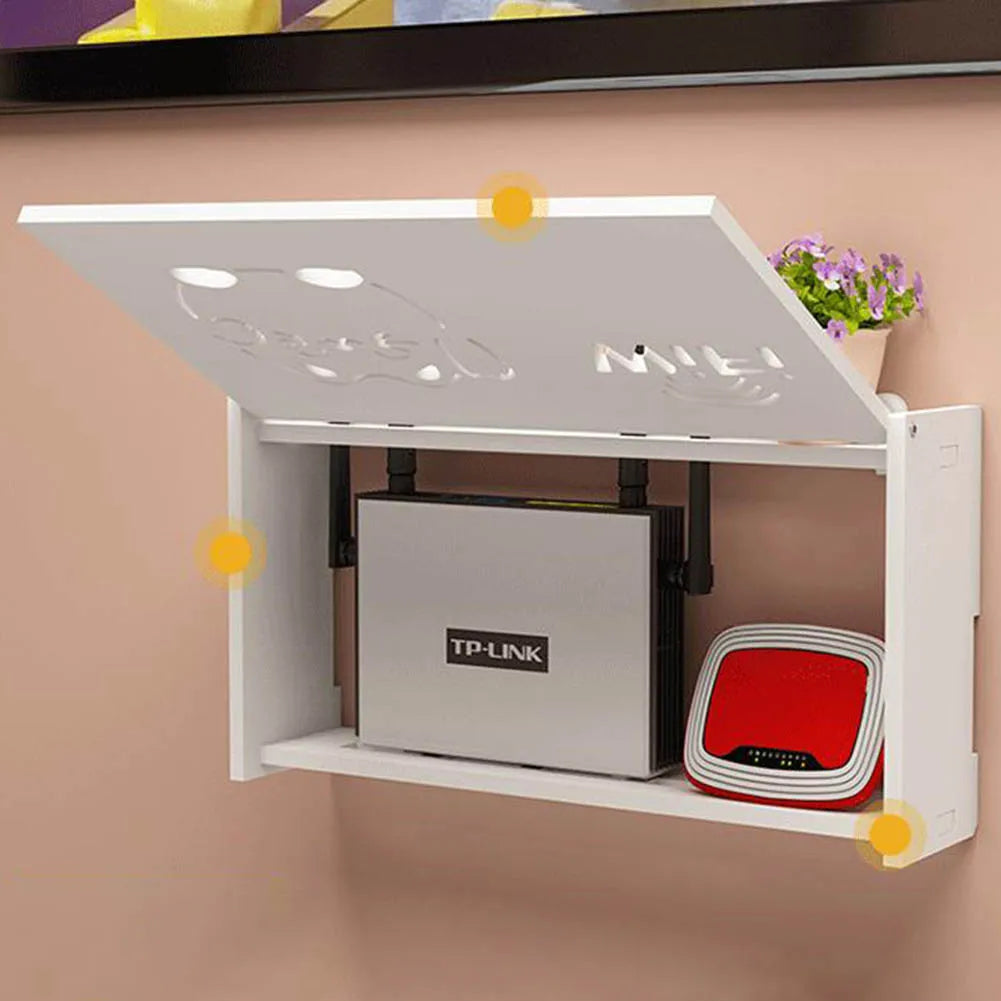 📦 Mensola Porta Router WiFi – Supporto da Parete con Design Ventilato