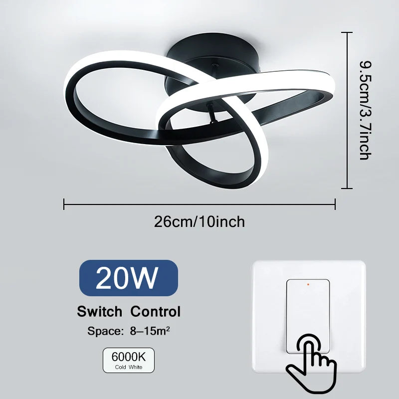 💡 Plafoniera LED Moderna in Alluminio DUNDUN – Design Elegante per Ogni Ambiente