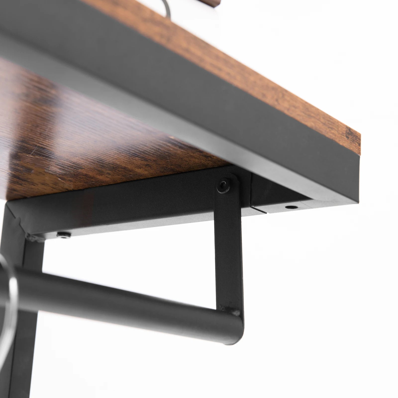 🧥 Appendiabiti da Parete HOOBRO con Mensola – Design Industriale in Legno e Metallo