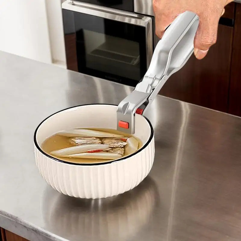 🔥 Pinza Antiscottatura in Acciaio Inox – Presa Sicura per Piatti Caldi