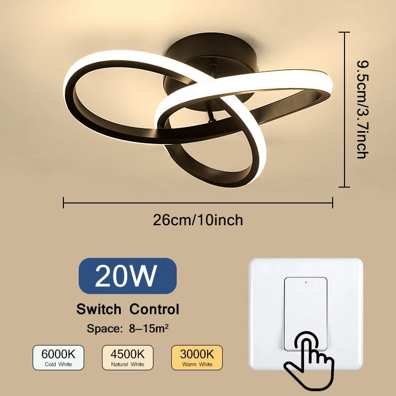 💡 Plafoniera LED Moderna in Alluminio DUNDUN – Design Elegante per Ogni Ambiente