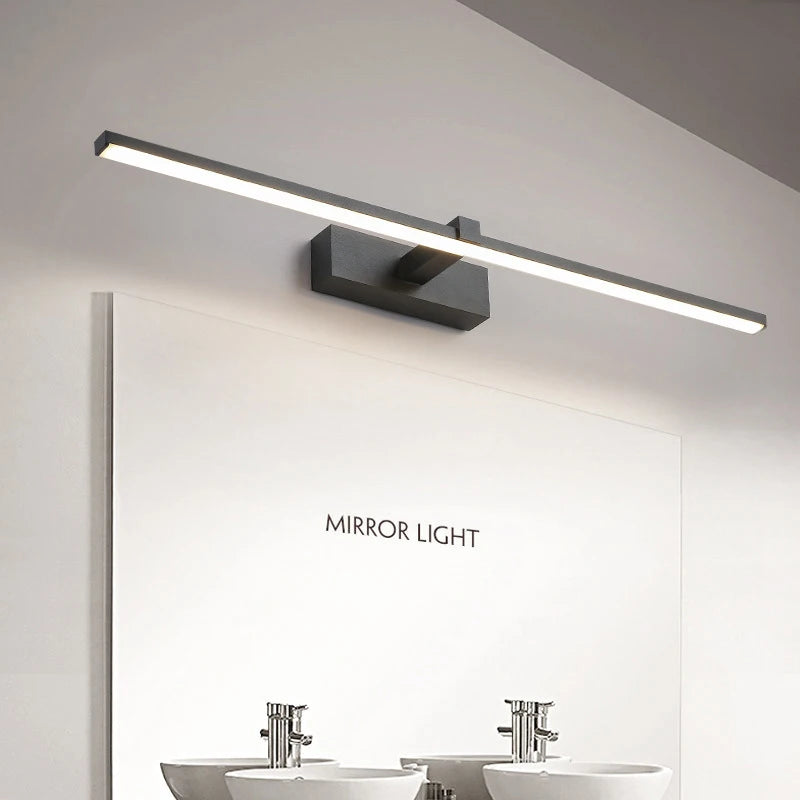 💡 Lampada da Parete LED Moderna – Luce Specchio Bagno in Alluminio Nero o Bianco