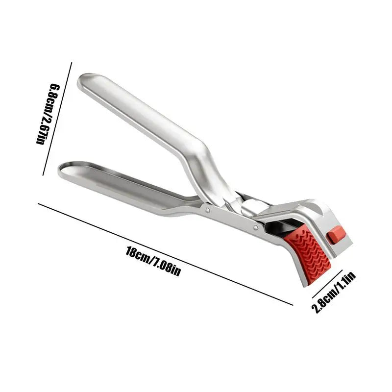 🔥 Pinza Antiscottatura in Acciaio Inox – Presa Sicura per Piatti Caldi