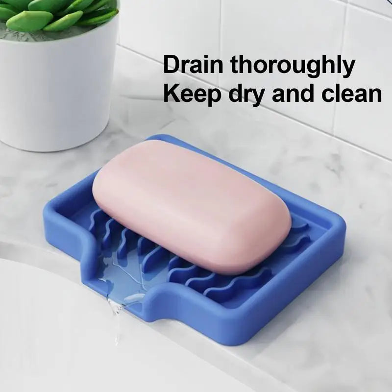 🧼 Portasapone in Silicone con Drenaggio – Organizer per Lavello e Bagno