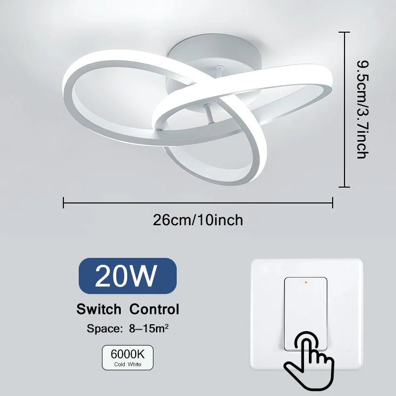 💡 Plafoniera LED Moderna in Alluminio DUNDUN – Design Elegante per Ogni Ambiente